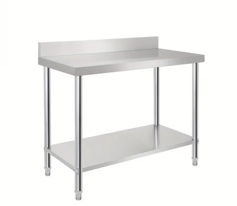 Table inox professionnelle 120 cm avec dosseret